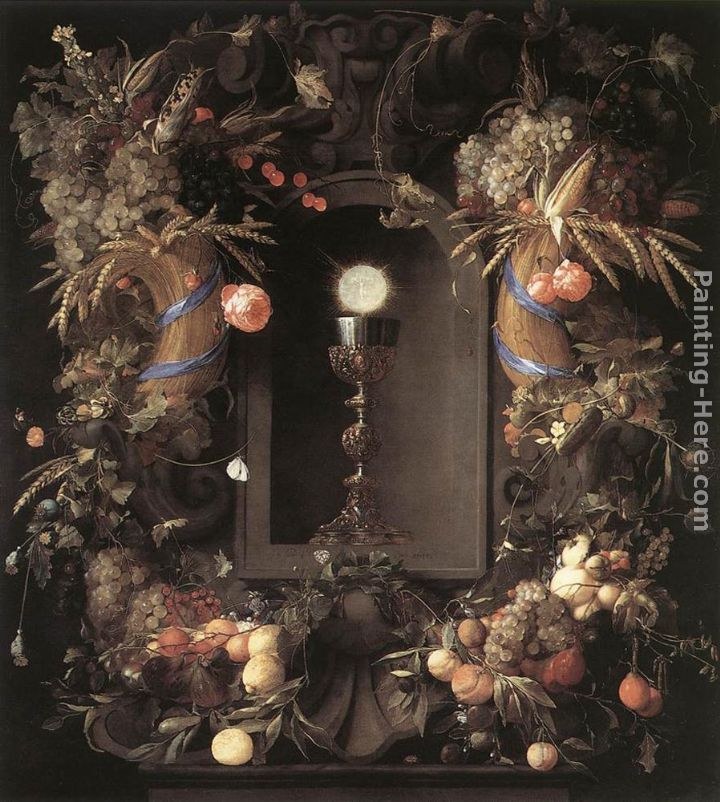 Jan Davidsz de Heem Eucharist in Fruit Wreath